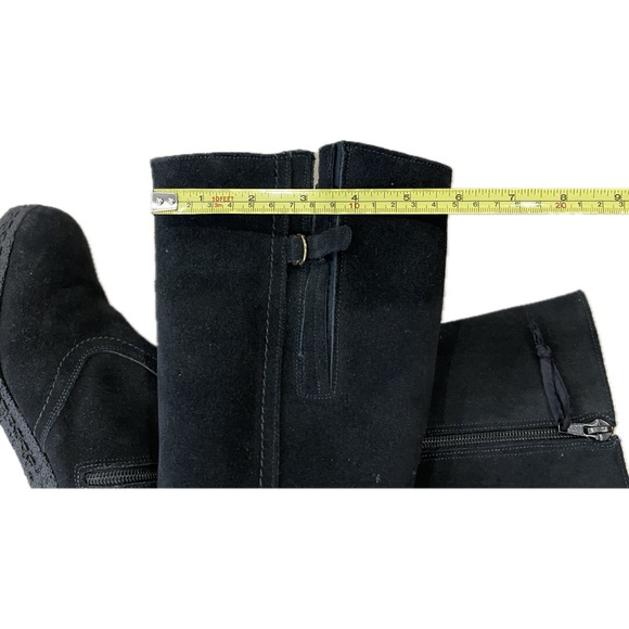 NWOT-Genuine Sheep Wool inner Lining-Vintage Black Suede Naturalizer - Picture 7 of 14